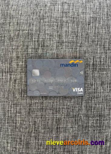 Indonesia Bank Mandiri visa debit card photolook
